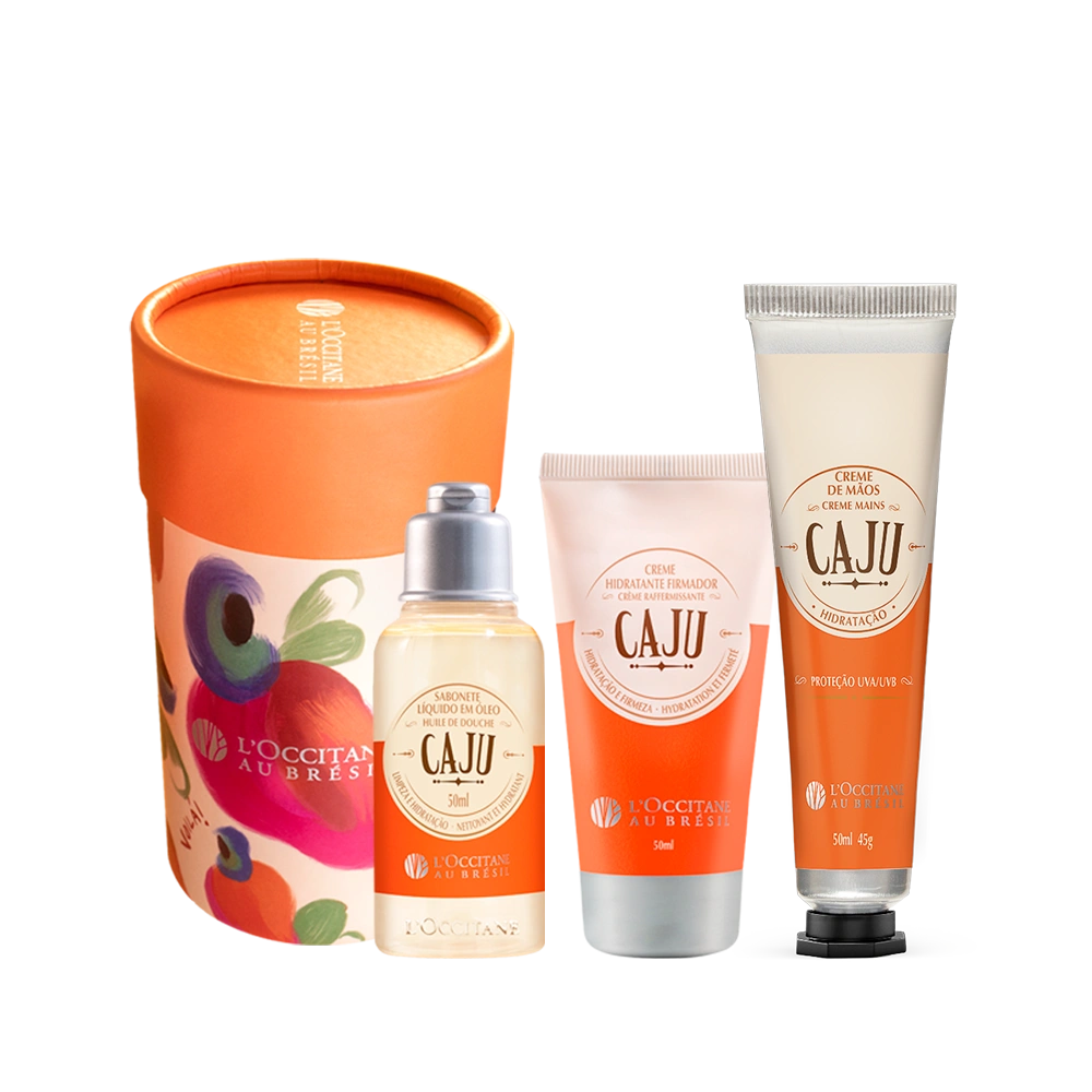 Combo Viagem Caju: Kit Minis e Creme de Mãos